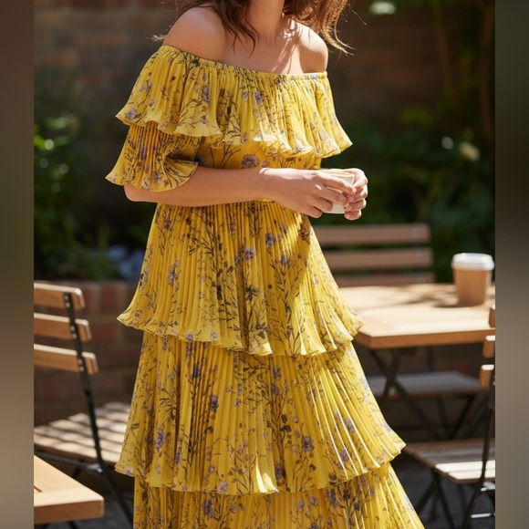 Layered Off The Shoulder Dress The Dyxey - Picture 8 of 8